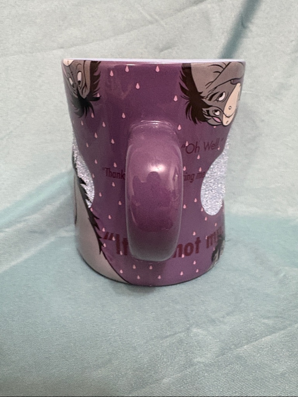 Eeyore Glittery Purple Disney Park Ceramic Mug - Classic Character Coffee Cup - Picture 5 of 7